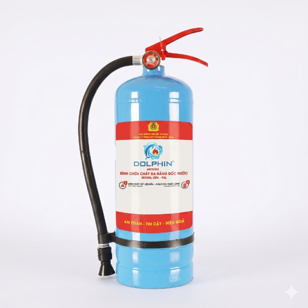 Bình Chữa Cháy Đa Năng Gốc Nước Dolphin Vỏ Thép - 9 Lít (DPA-T9L)